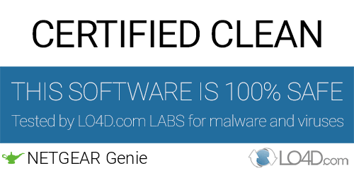 NETGEAR Genie is free of viruses and malware.