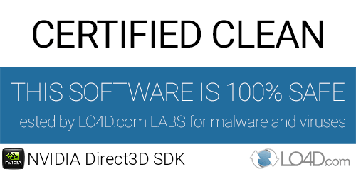 NVIDIA Direct3D SDK is free of viruses and malware.