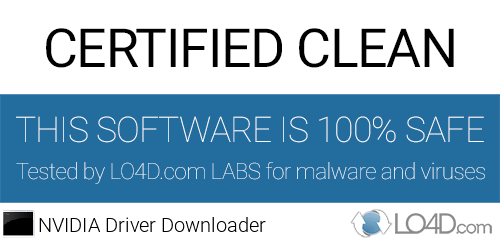 NVIDIA Driver Downloader is free of viruses and malware.