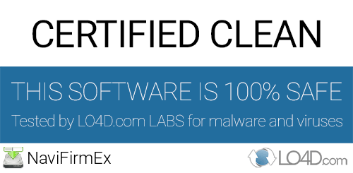 NaviFirmEx is free of viruses and malware.