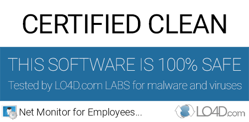 Net Monitor for Employees Professional is free of viruses and malware.