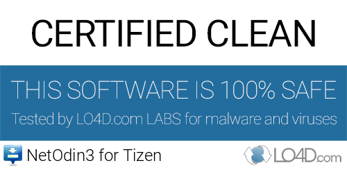 NetOdin3 for Tizen is free of viruses and malware.