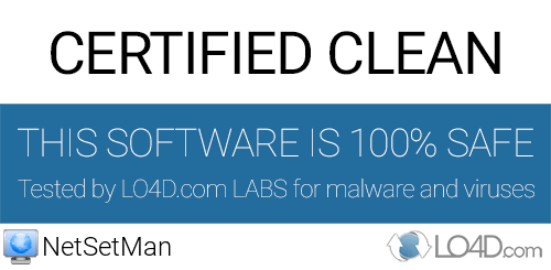 NetSetMan is free of viruses and malware.