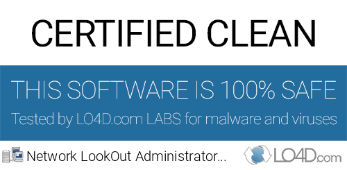 Network LookOut Administrator Pro is free of viruses and malware.