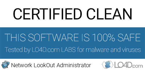 Network LookOut Administrator is free of viruses and malware.