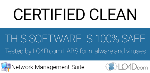 Network Management Suite is free of viruses and malware.