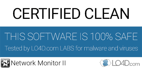 Network Monitor II is free of viruses and malware.