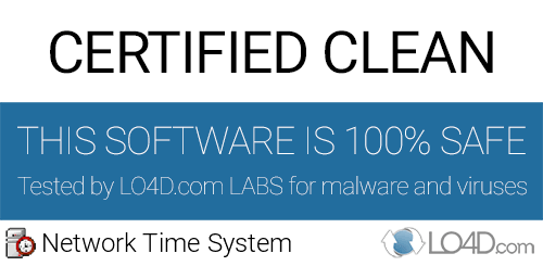 Network Time System is free of viruses and malware.
