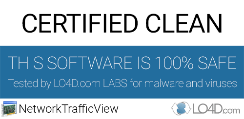 NetworkTrafficView is free of viruses and malware.