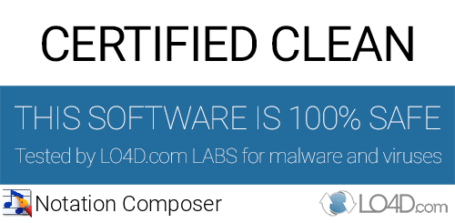 Notation Composer is free of viruses and malware.