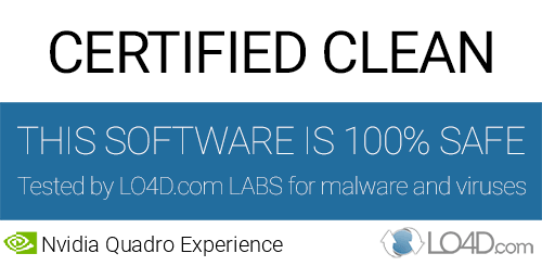 Nvidia Quadro Experience is free of viruses and malware.
