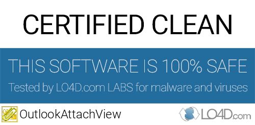 OutlookAttachView is free of viruses and malware.