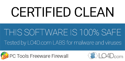 PC Tools Freeware Firewall is free of viruses and malware.