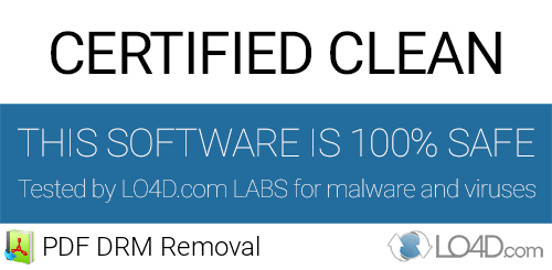 PDF DRM Removal is free of viruses and malware.
