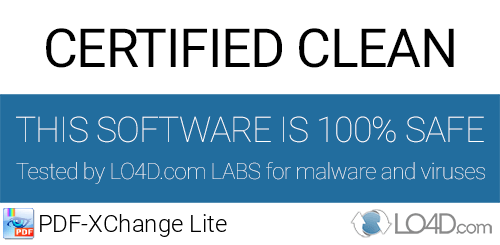 PDF-XChange Lite is free of viruses and malware.