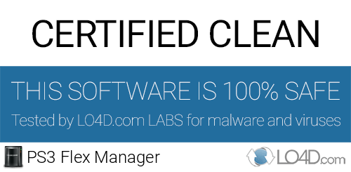 PS3 Flex Manager is free of viruses and malware.