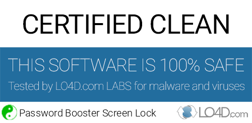 Password Booster Screen Lock is free of viruses and malware.