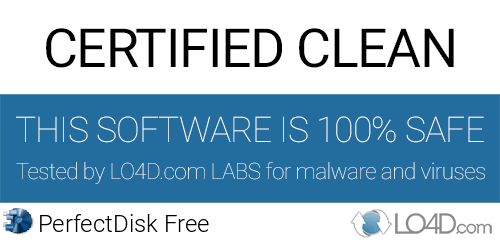 PerfectDisk Free is free of viruses and malware.