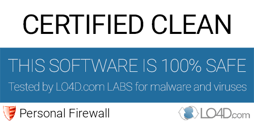 Personal Firewall is free of viruses and malware.