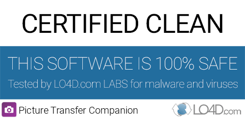 Picture Transfer Companion is free of viruses and malware.
