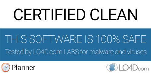 Planner is free of viruses and malware.