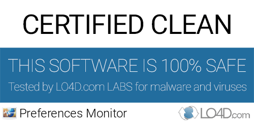 Preferences Monitor is free of viruses and malware.