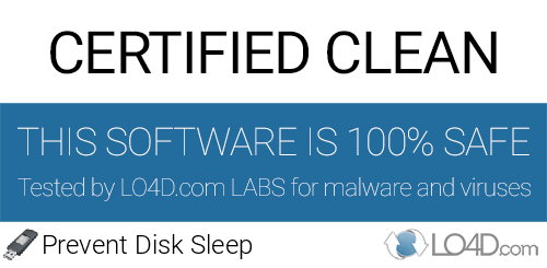 Prevent Disk Sleep is free of viruses and malware.