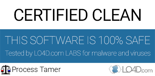 Process Tamer is free of viruses and malware.