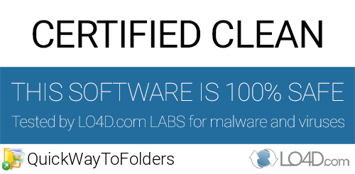 QuickWayToFolders is free of viruses and malware.