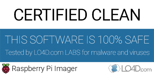 Raspberry Pi Imager is free of viruses and malware.