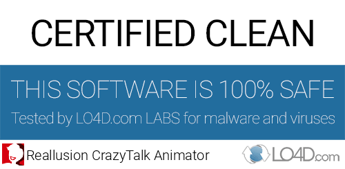 Reallusion CrazyTalk Animator is free of viruses and malware.