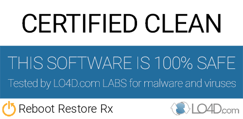 Reboot Restore Rx is free of viruses and malware.