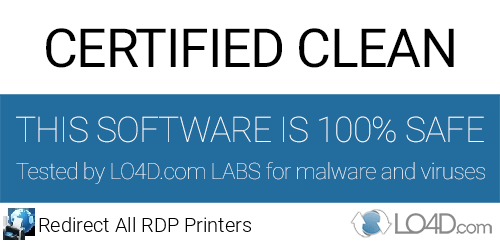 Redirect All RDP Printers is free of viruses and malware.