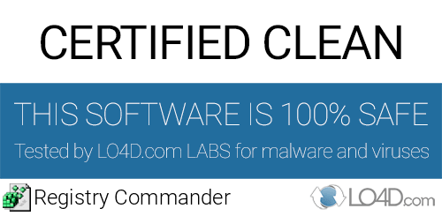Registry Commander is free of viruses and malware.