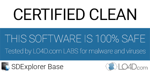 SDExplorer Base is free of viruses and malware.