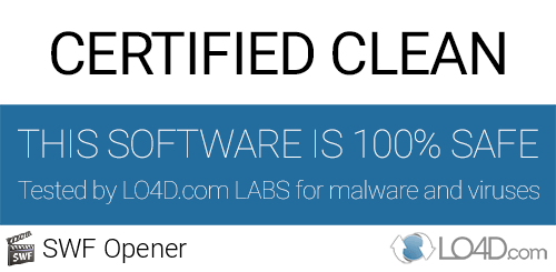 SWF Opener is free of viruses and malware.