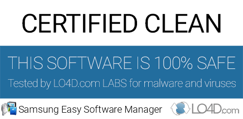 Samsung Easy Software Manager is free of viruses and malware.