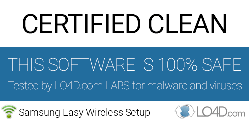 Samsung Easy Wireless Setup is free of viruses and malware.