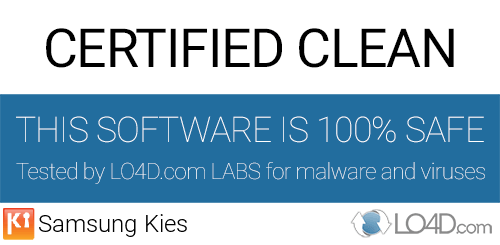 Samsung Kies is free of viruses and malware.