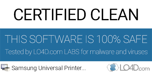 Samsung Universal Printer Driver is free of viruses and malware.