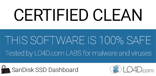 SanDisk SSD Dashboard is free of viruses and malware.