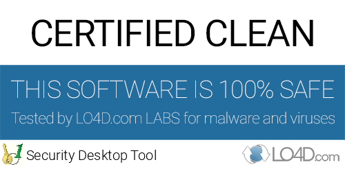 Security Desktop Tool is free of viruses and malware.