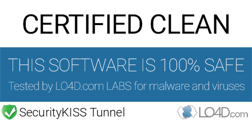 SecurityKISS Tunnel is free of viruses and malware.