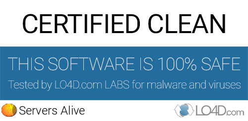 Servers Alive is free of viruses and malware.