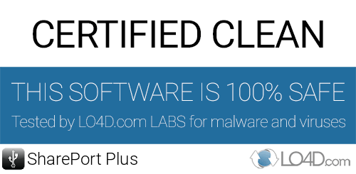 SharePort Plus is free of viruses and malware.