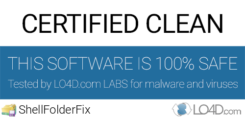 ShellFolderFix is free of viruses and malware.