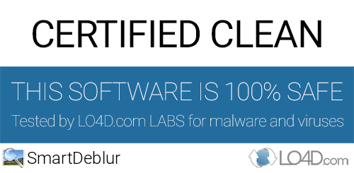 SmartDeblur is free of viruses and malware.