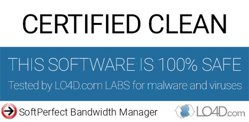 SoftPerfect Bandwidth Manager is free of viruses and malware.