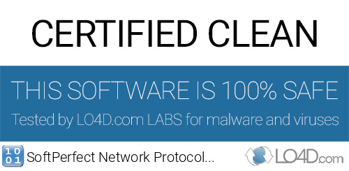 SoftPerfect Network Protocol Analyzer is free of viruses and malware.