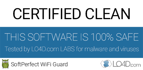 SoftPerfect WiFi Guard is free of viruses and malware.